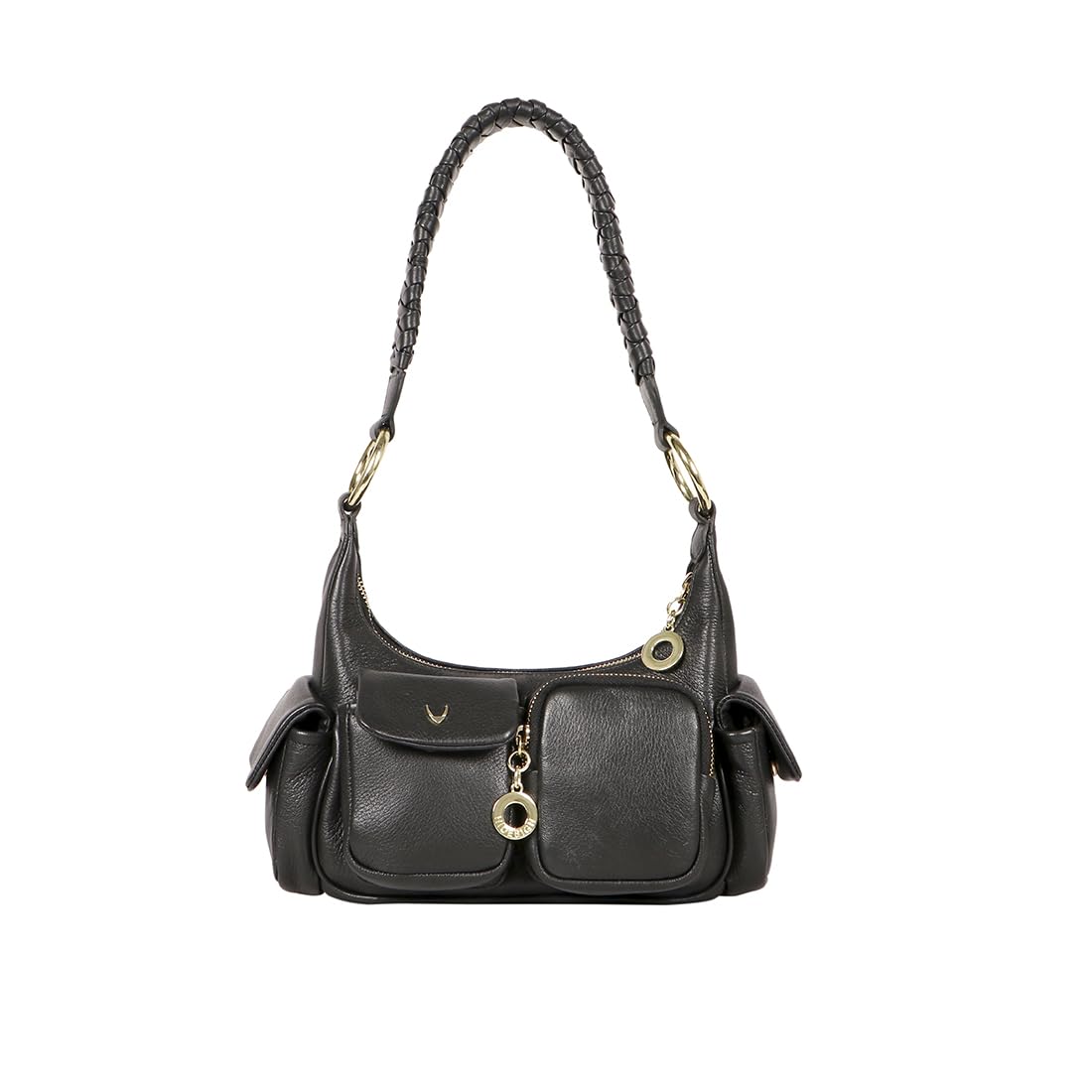 HIDESIGN CALLAS 03 Genuine Leather Women's Medium-sized Casual Shoulder Bag | Handbag for Women - Black 1