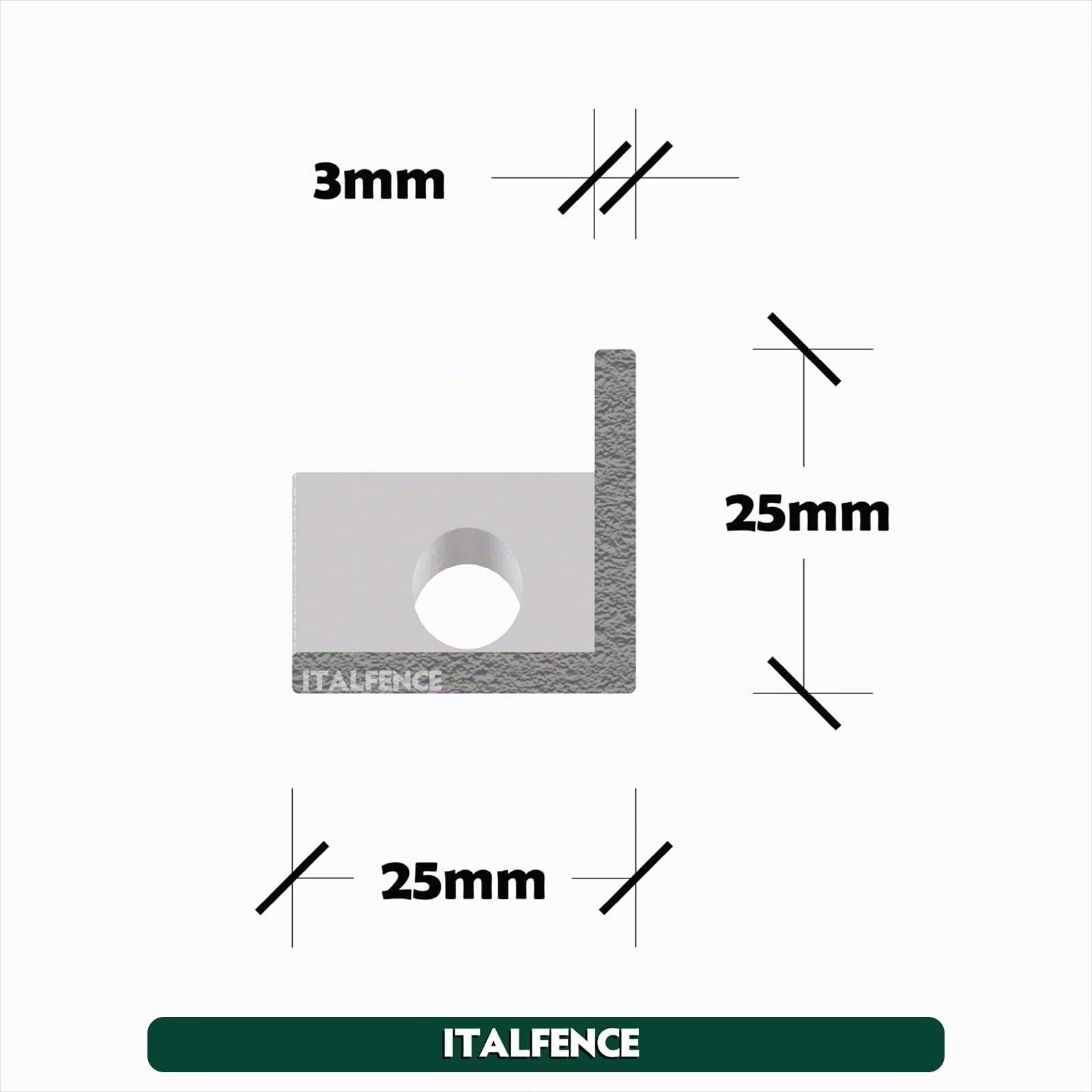 Set de 10 tornapuntas para postes T de cercado en hierro galvanizado (Todas las alturas disponibles) [H 200cm]