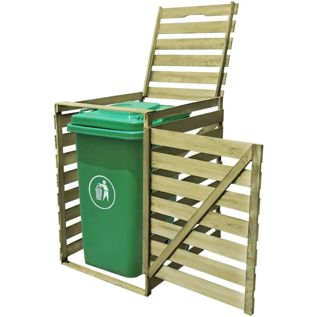 Genérico Cobertizo para contenedor de Basura de Madera impregnada 240 L,Casa y jardín,Productos del hogar,Accesorios para contenedores de residuos,Soportes para contenedores de residuos-42269