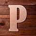 15 In. Letter P, Unfinished Vintage Monogram Wood Letter. For your DIY Decor such as Door Hanger, Wall Decor, Alphabet for Birthday, Wedding (P)