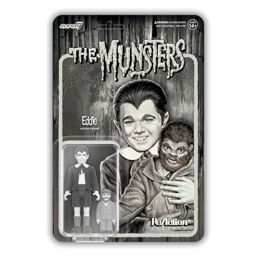 Super7 The Munsters Eddie Munster (Grayscale) Reaction Figure - 3.75