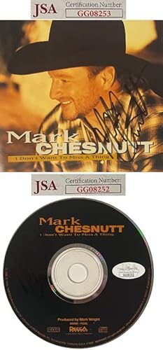 Athlon Sports CTBL-026530 Mark Chesnutt Signed 1999 I Dont Want to Miss a Thing Album Cover CD & Case - JSA - No.GG08252 & No.GG08253
