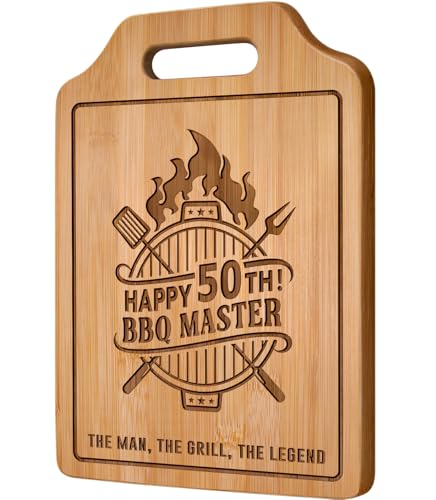 Giftasy 50th Birthday Gifts for Men - Creative Chopping Board - 50 Year Old Birthday Gifts for Him, Dad, Husband, Brother, Uncle, Friend, Happy 50th Gift Ideas