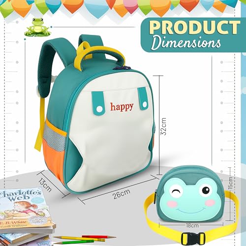 Image of Storite Kids Backpack for Boys & Girls 8L (3-6 Years) | Cute Crab Design Lightweight Toddler School Bag | Nursery & Preschool Cartoon Backpack with Front Pocket