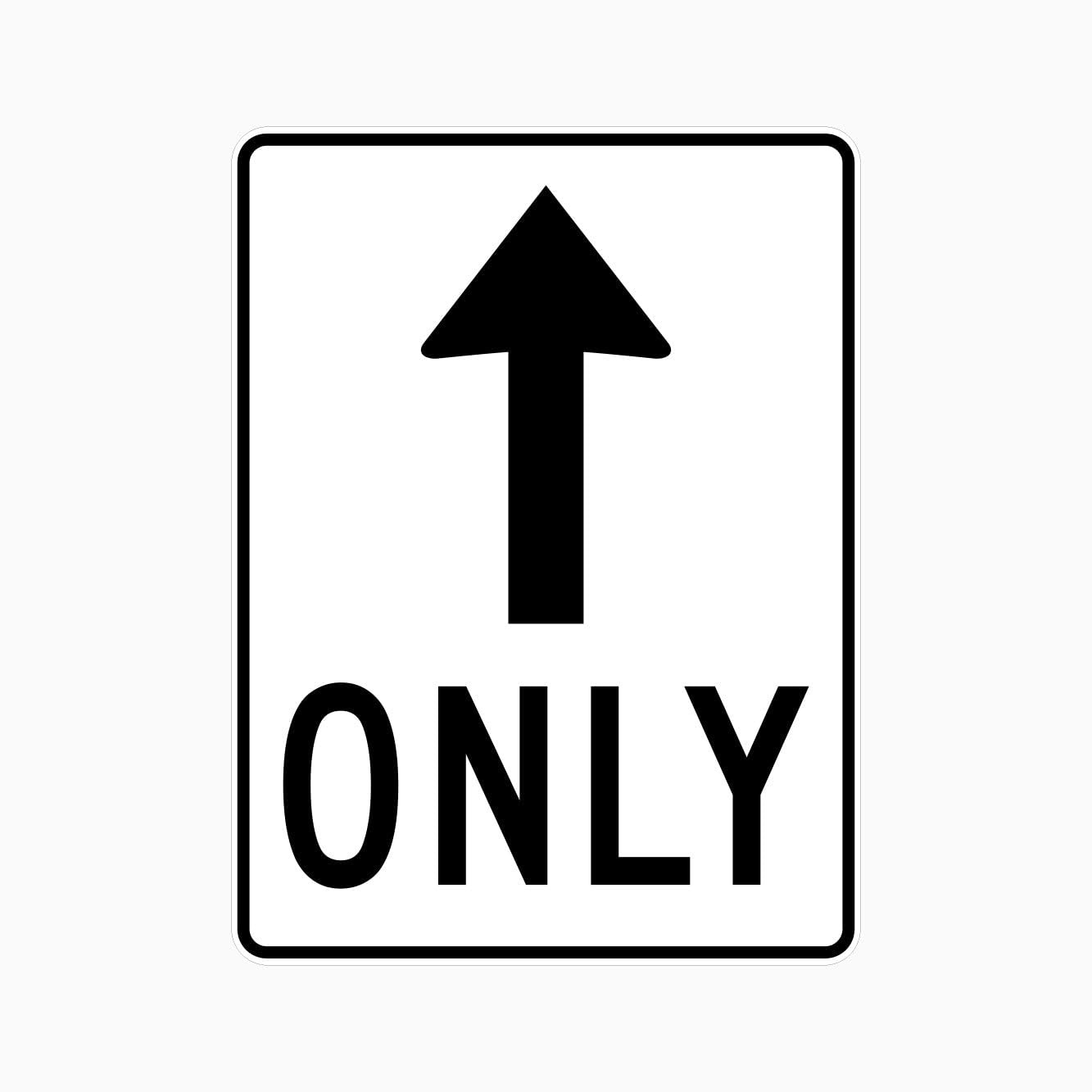 STRAIGHT AHEAD ONLY Sign Traffic Metal Tin Sign 12x16 inch for Industrial & Commercial Series