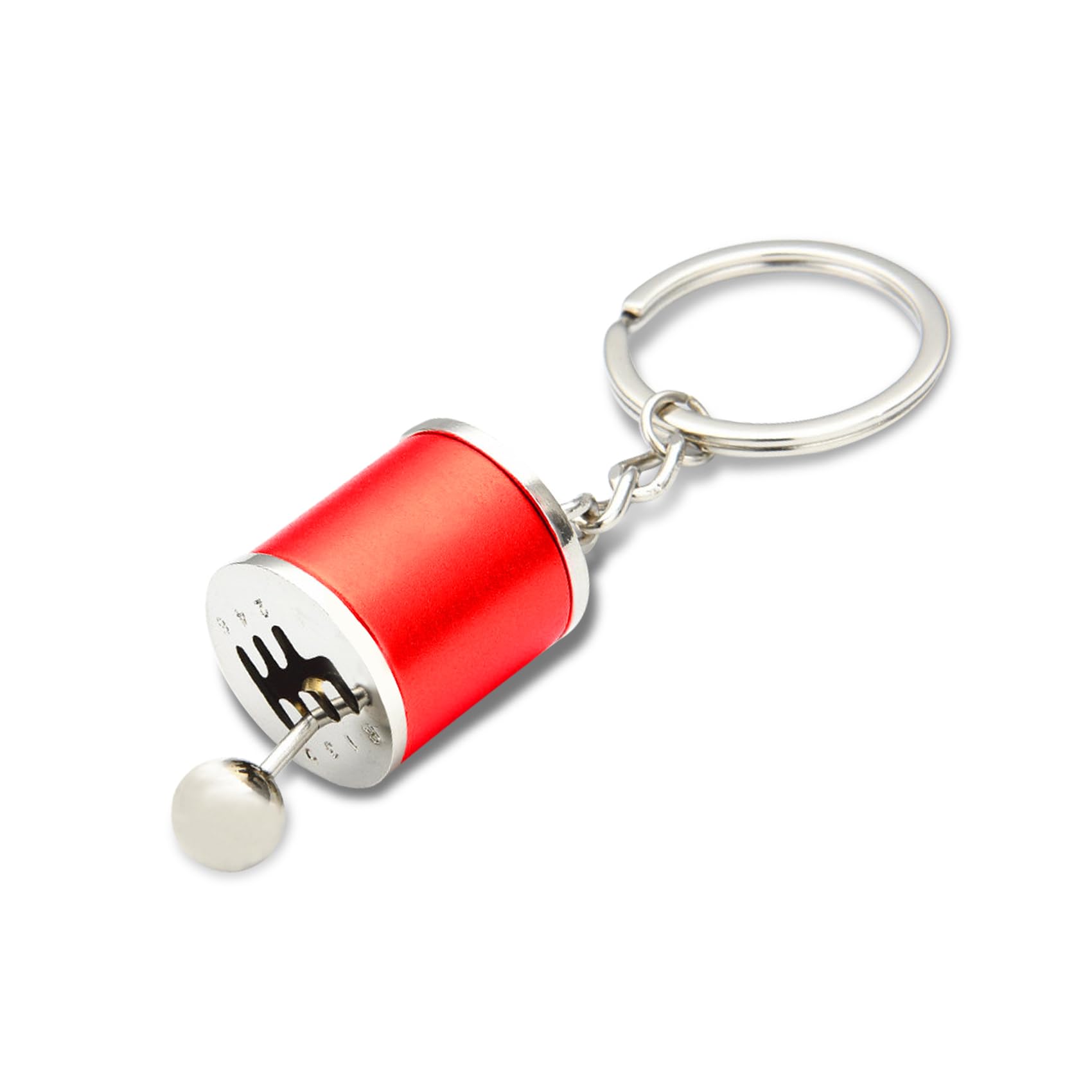 Car Shifter Gear Keychain, Creative 6 Speed Manual Transmission Shift Lever Keyring, Mini Car Gear Shift Stick Knob Keyring, Universal Car Key Fob Keychain Accessories for Women Men