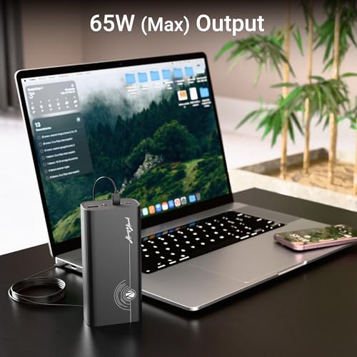 Image of ZEBRONICS 27000 mAh Power Bank, 65W Fast Charging, Outputs (2 Type C & 1 USB) PD3.0, For iPhone, Android, Laptop, Tablets, Earbuds, Flight Friendly, Metallic Body + Type C Cable (EnergiPOD 27R2, Grey)