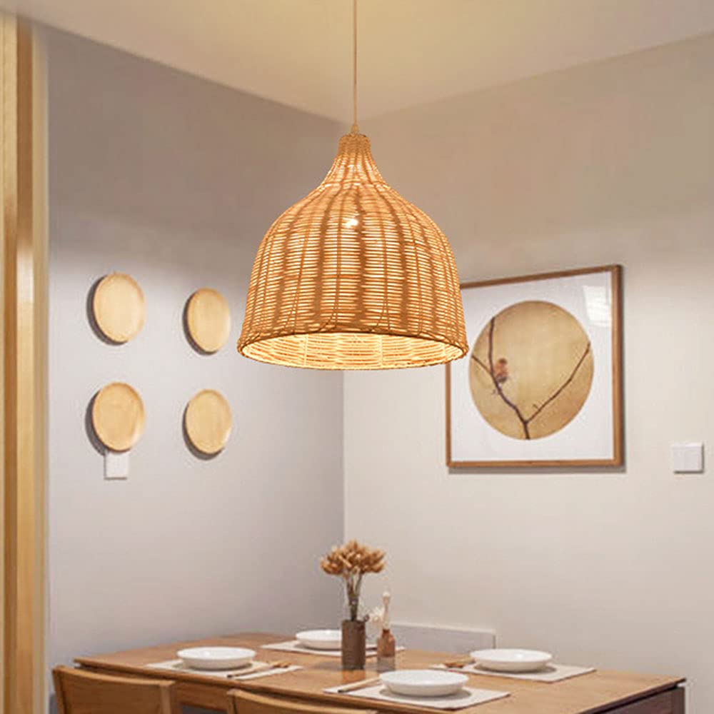 Lámpara De Araña E27 De Estilo Japonés Retro Luz De Mimbre Decoración Colgante De Luz candelabros Reative Accesorio De Iluminación De Techo para Sala De Estar Dormitorio Restaurante Café Casa