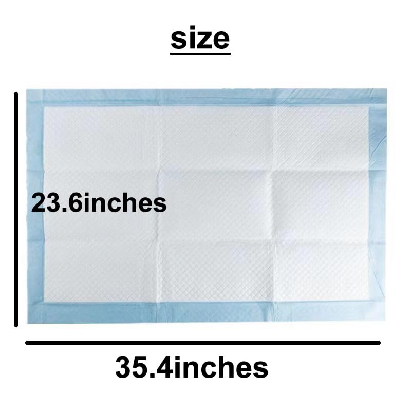 Multi Purposed 60CM(23.6 inches) x90CM(35.4 inches) Disposable Waterproof Nursing Care Pad for Adult Pet Pack of 10 Disposable Diaper for Beauty Massage Salon Elder Maternity Baby Pet