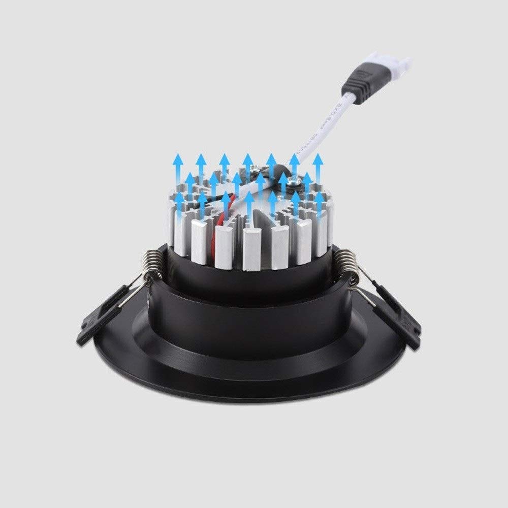 Reflektor, 15 W LED Regulowany panel sufitowy wpuszczany panel sufitowy Okrągła lampa antyodblaskowa Zintegrowana płaska Downlight Kryty Sklep Handlowy Centrum Handlowe Biuro Korytarz Nawa Dekoracja