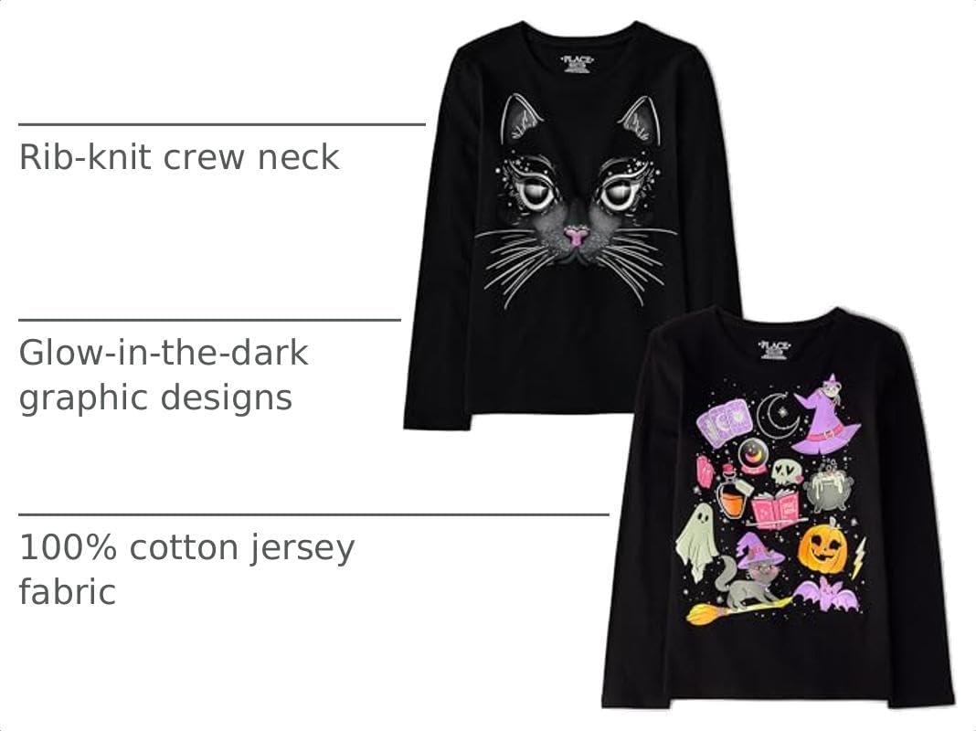 The Children's Place Kids' All Holidays,Birthdays Long Sleeve Graphic T-Shirts,2 Pack