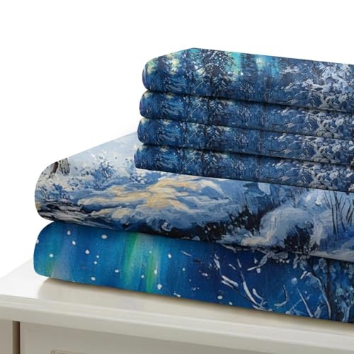 Housse de couette loup microfibre résistante et infroissable avec zip 140x200