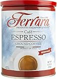 Ferrara Cafe Espresso Ground Coffee, 8.75-Ounce Cans (Pack of 4)