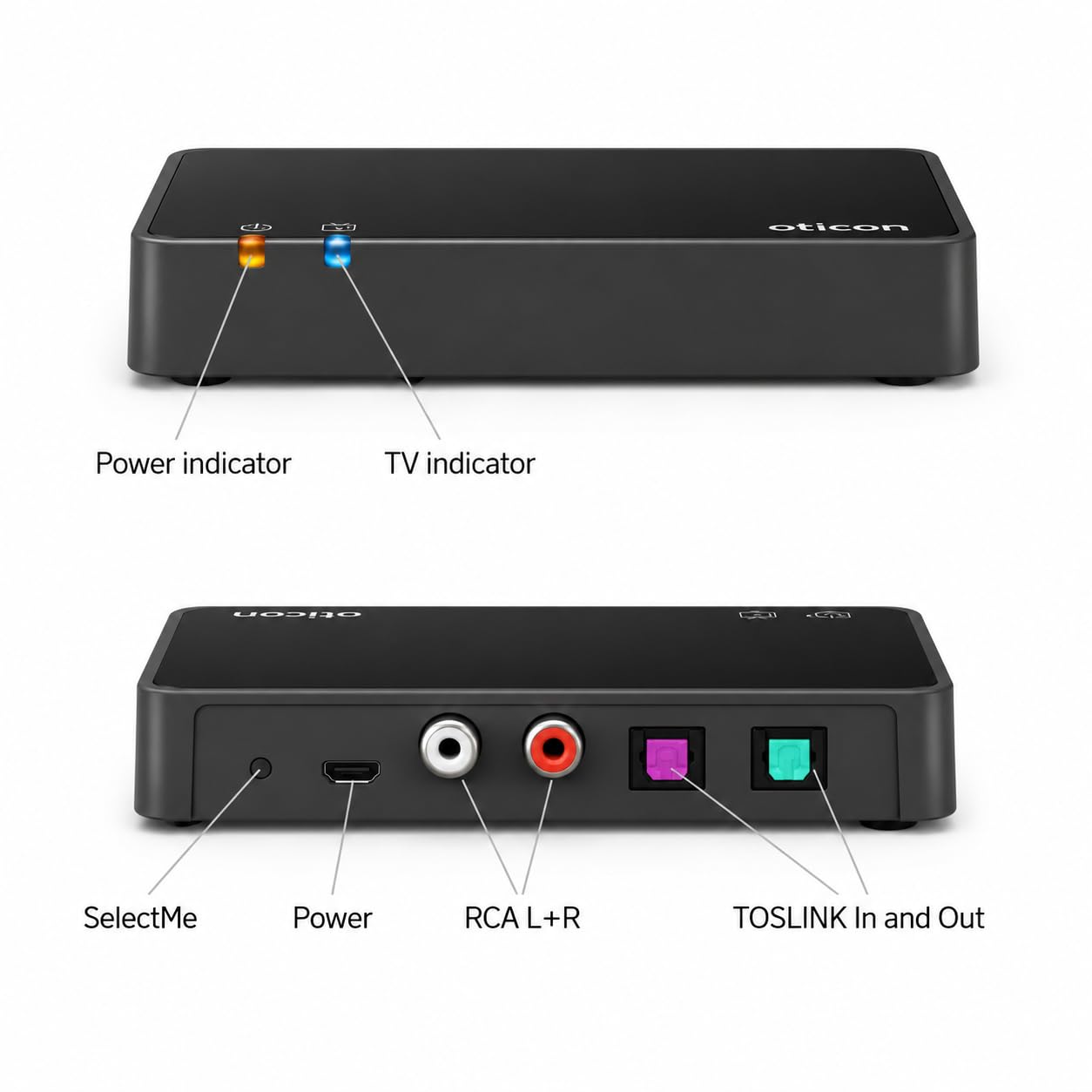 Oticon TV Adapter 3.0 - Kompatibel mit Oticon Intent, Real, More, OPN, Engage, Siya, Xceed, Own, Zirkon und Play PX Hörgeräten