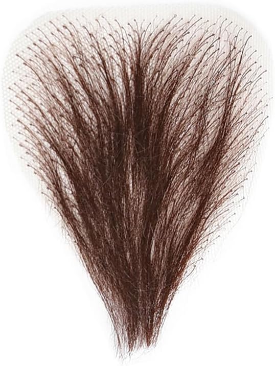 Fake Private Hair Handmade Biniki Hair Temprature Fiber Adding Volume (Style2, Dark Brown)