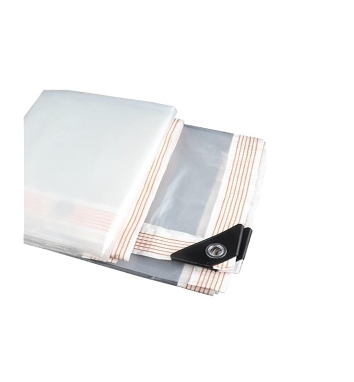 1pc Transparent Waterproof Tarpaulin Garden Gazebo Rainproof Clear Tarp Plant Cover PE Film Insulation Shed Cloth With Grommets(White Side,1MX1M)