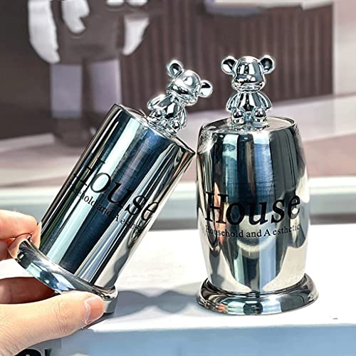 Porte-cure-dents en argent chic idée cadeau art de la table conteneur inox - 7