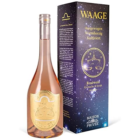 Wein Geschenk für das Astrologie Sternzeichen Waage Rosewein Cover