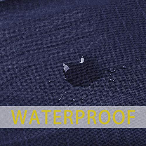 Image of sancua 100% Waterproof Rectangle PVC Tablecloth - 54 x 78 Inch - Oil Proof Spill Proof Vinyl Table Cloth, Wipe Clean Table Cover for Dining Tables, Buffet Parties and Camping, Navy