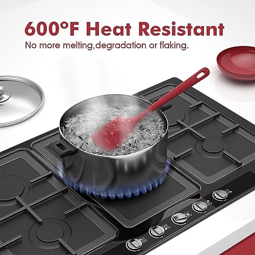 image for ChefAide 4 Pieces Silicone Spatula Set, Food Grade Rubber Spatula, Upg