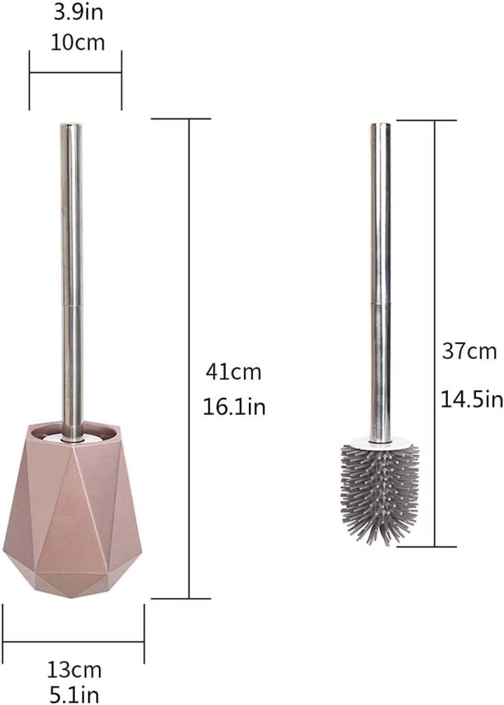 Toilet Brush Toilet Brush Toilet, Wall-Mounted Toilet Brush Vertical Toilet Brush Long Handle Toilet Brush Holder Beautifully Designed Bathroom Household Toilet Brush Set (Xs)
