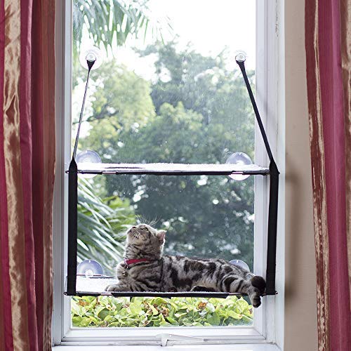 LIFIS Cat Window Perch Cat Window Bed Hammock Up to 55lb Can Be