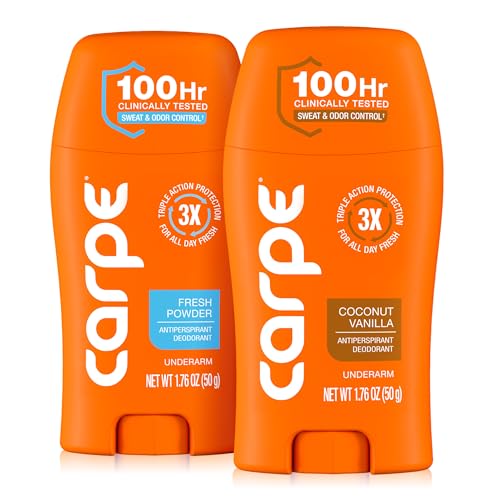 Carpe Deodorant Antiperspirant Women's Variety Pack - 100 Hour Sweat & Odor Control - Women's...