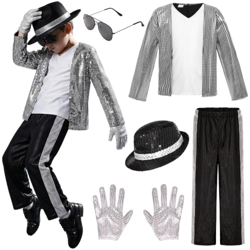 Dance Star Costume，Silver：130cm(7-8Years)