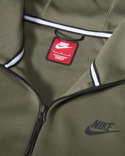 Nike Moletom masculino com capuz e zíper de lã Sportswear Tech Windrunner tamanho - Grande