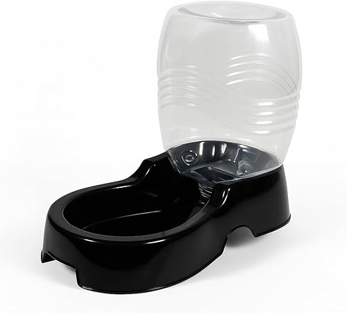Miniatura 3 de Dispensador automático de agua para mascotas, paquete de 2, plástico sin BPA, 6 x 6 x 3 pulgadas, rosa y negro, para perros y gatos pequeños