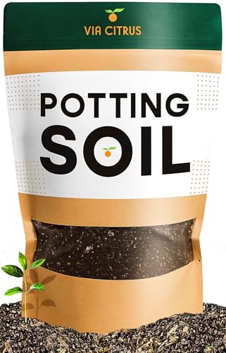 Chunky Soil Mix for Indoor Plants - Citrus Trees, Indoor Potting Soils, Loamy Soil for Tree Plant, Fruit Bedding, Lemon Tree Bedding Tropical and Potting Mix Soils (4.25 quarts) by Via Citrus