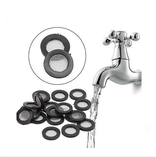 Miniatura 2 de Junta de cabezal de ducha, junta de cabezal de ducha, arandela de goma, crea un sello para evitar fugas, con filtro de acero inoxidable, 3/4