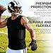 Eicolorte Adult Padded Compression Shirt Training Vest (3-Pad) Sleeveless T-Shirt Ribs, Back Protector Tank Football Soccer Basketball Hockey Protective Gear