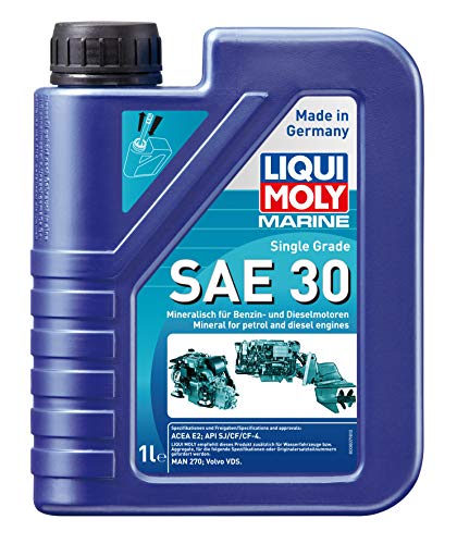 LIQUI MOLY Marine Single Grade SAE 30 | 1 L | Aceite de motor mineral de arranque | 25065