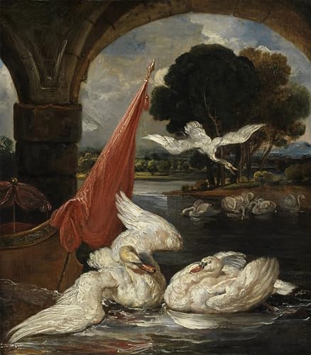 Tableaux de Célèbres Artistes avec la Descente du Cygne, Affiches d'Art de Prestige en 60x90cm