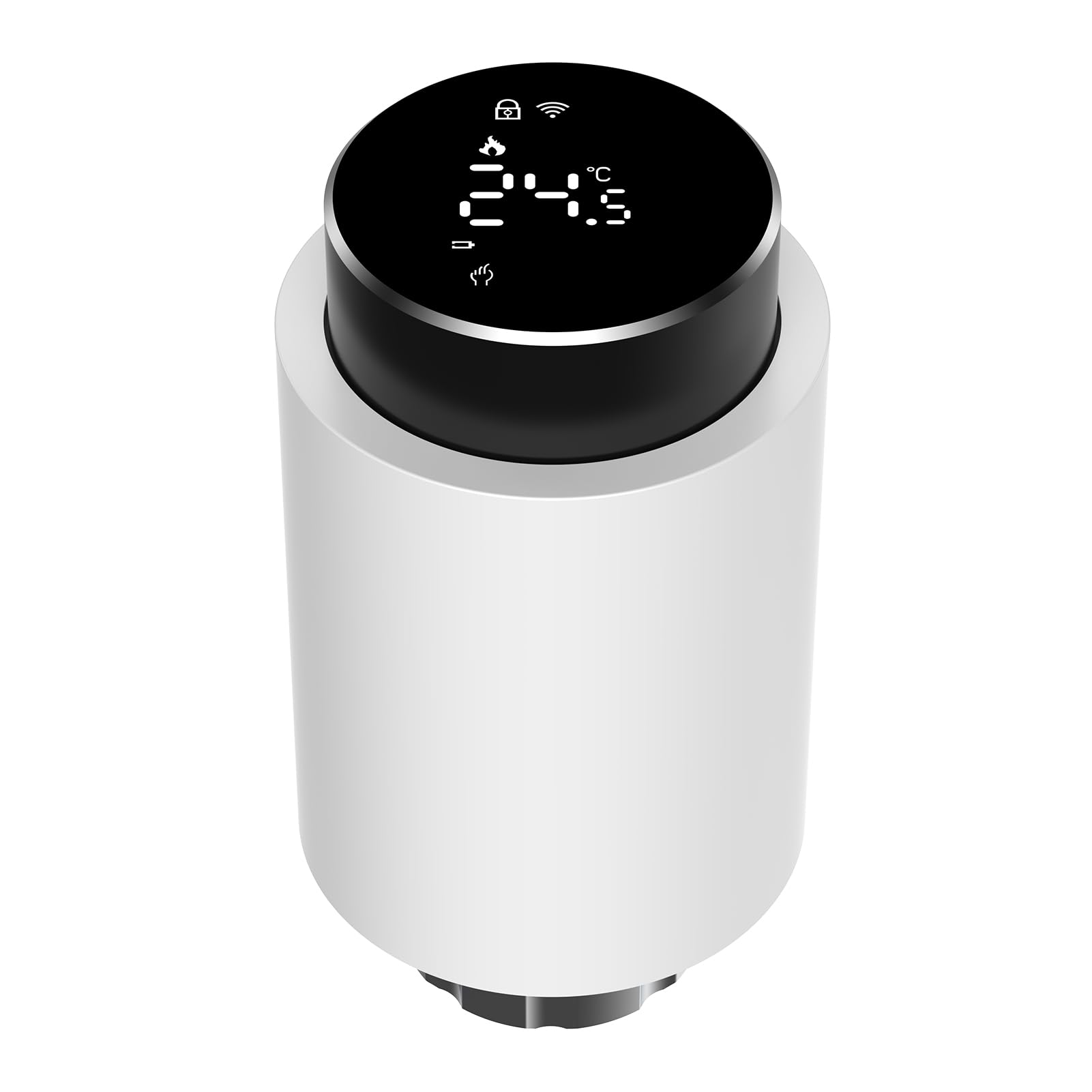 Aoresac Smart Valves, Thermostatic Programmable Heater Controller for Home, LED Display, Voice Control, Quick Heating, Compatible with Common Radiators, Mobile App Control (B)