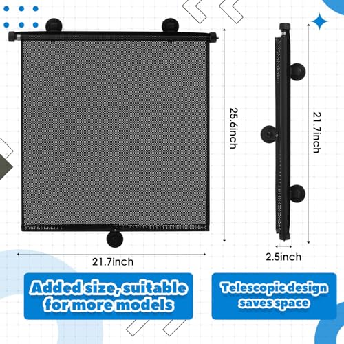 Blossound 2 Pack Retractable Car Window Shades
