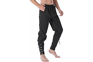 Men's Ribbed Ankle Banded Pants: Medieval Viking Style for Epic Adventures
