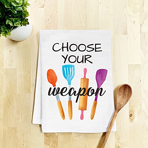 Ciyvolyeen Funny Kitchen Towels With Sayings, Cute Dish Towels Kit, Watercolor Style Hand Towels, Set Of 4, Spring Summer Hostess Kitchen Decor, Novelty Gift For Housewarming Birthday Christmas #TOP4