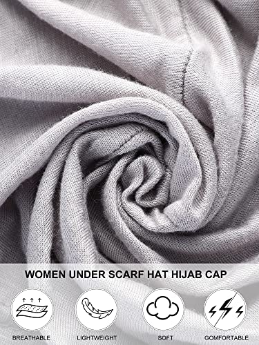 9 Pcs Underscarf Hijab Cap For Women Muslim Hijab Undercap Hat Adjustable Islamic Hijab Underscarf Cap With Tie Back Closure Turban Bonnet Caps Women's Skullies Beanies (Vintage Colors) #TOP4