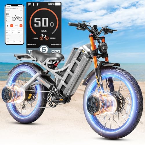 Image of 2026 eAhora Romeo Pro 3 /2 52-46 Mph Electric Bike for Adults, 6000W /4000W /2500W Dual Motor Ebike 60V 80Ah /52V 70Ah Battery 235+Miles Long Range, 26*4.0 inch /20*4.5 inch Fat Tire, Full Suspension, All Terrain