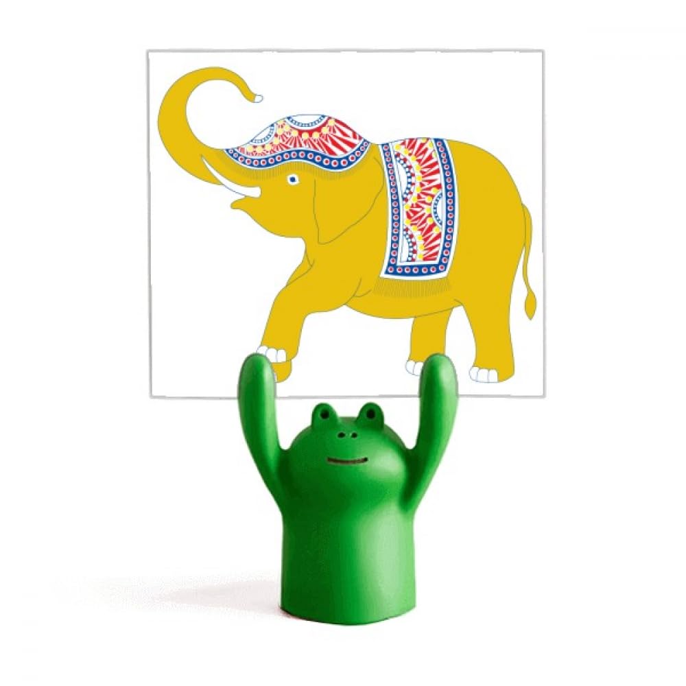 Idée cadeau originale éléphant jaune support mémo grenouille