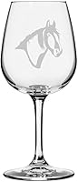 Vista 42 de Abaco Barb Body Horse - Copa de vino grabada multiusos (12.75 onzas)