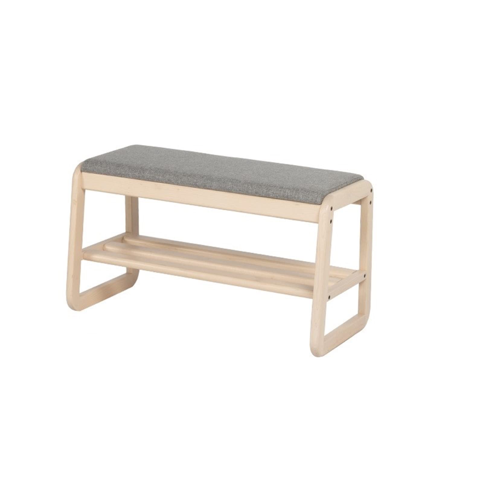 Étagère à chaussures en bois naturel pour couloir et maison