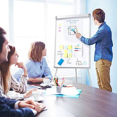 Yaheetech 2-in-1 flipchart en whiteboard met driepootstandaard, ezel 60 x 90 cm, magneetbord voor kantoor, thuiskantoor… - Image 3