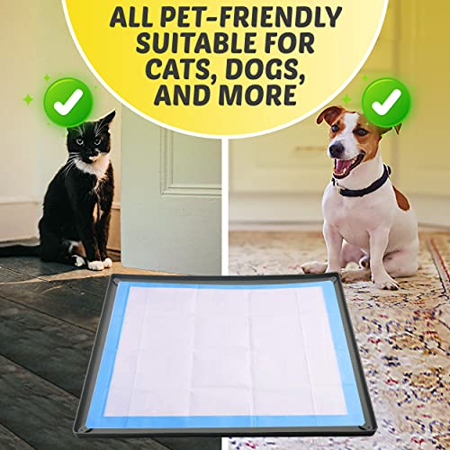 Image of TidyFriend Pee Pad Holder Tray 36 x 36 Inches, Puppy Pad Holder, Easy to Clean and Store Pee Pad Holder for Dogs, Silicon Training Pad Holder, No Spill Puppy Pad Holder (Grey)