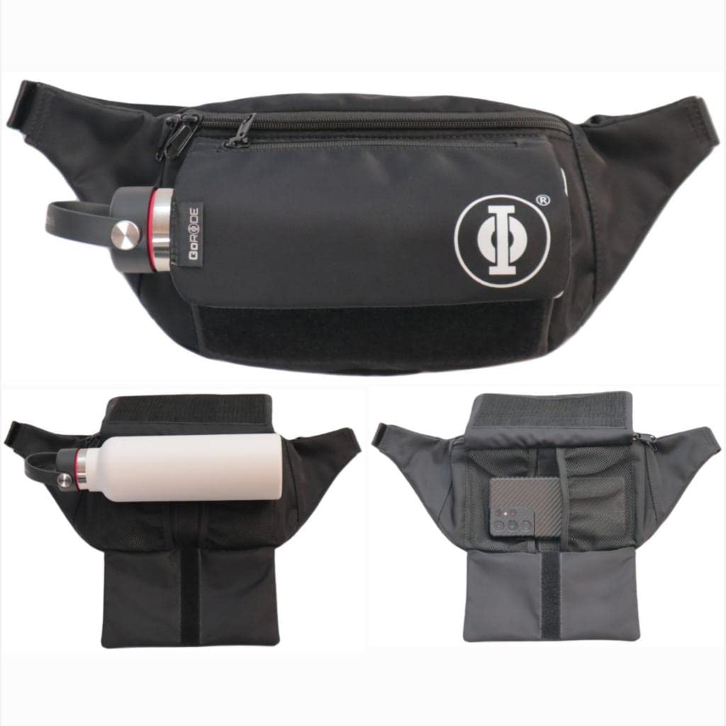 GoRide Sac banane Deluxe Go, noir, One Size, Sac banane ou sac banane à bandoulière