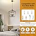 Chandelier,Modern Dining Room Light Fixture,4-Light Lantern Chandeliers For Dining Room,Adjustable Height Light Fixture,Black Chandelier For Living Room/Kitchen Island,Light Fixtures Ceiling Mount