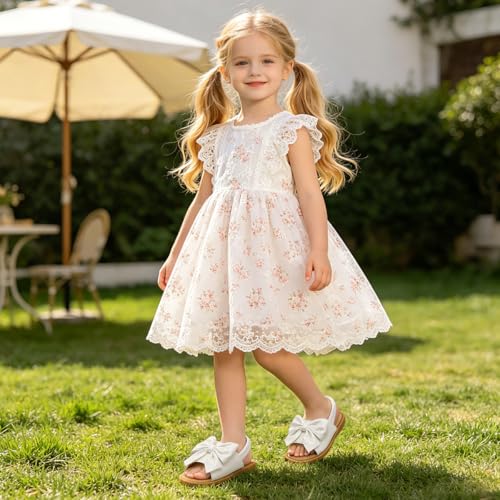 Image of Toddler Girls Sandals Little Girl Summer Flat Sandal Baby Open Toe Outdoor Beach Holiday Dress Shoes