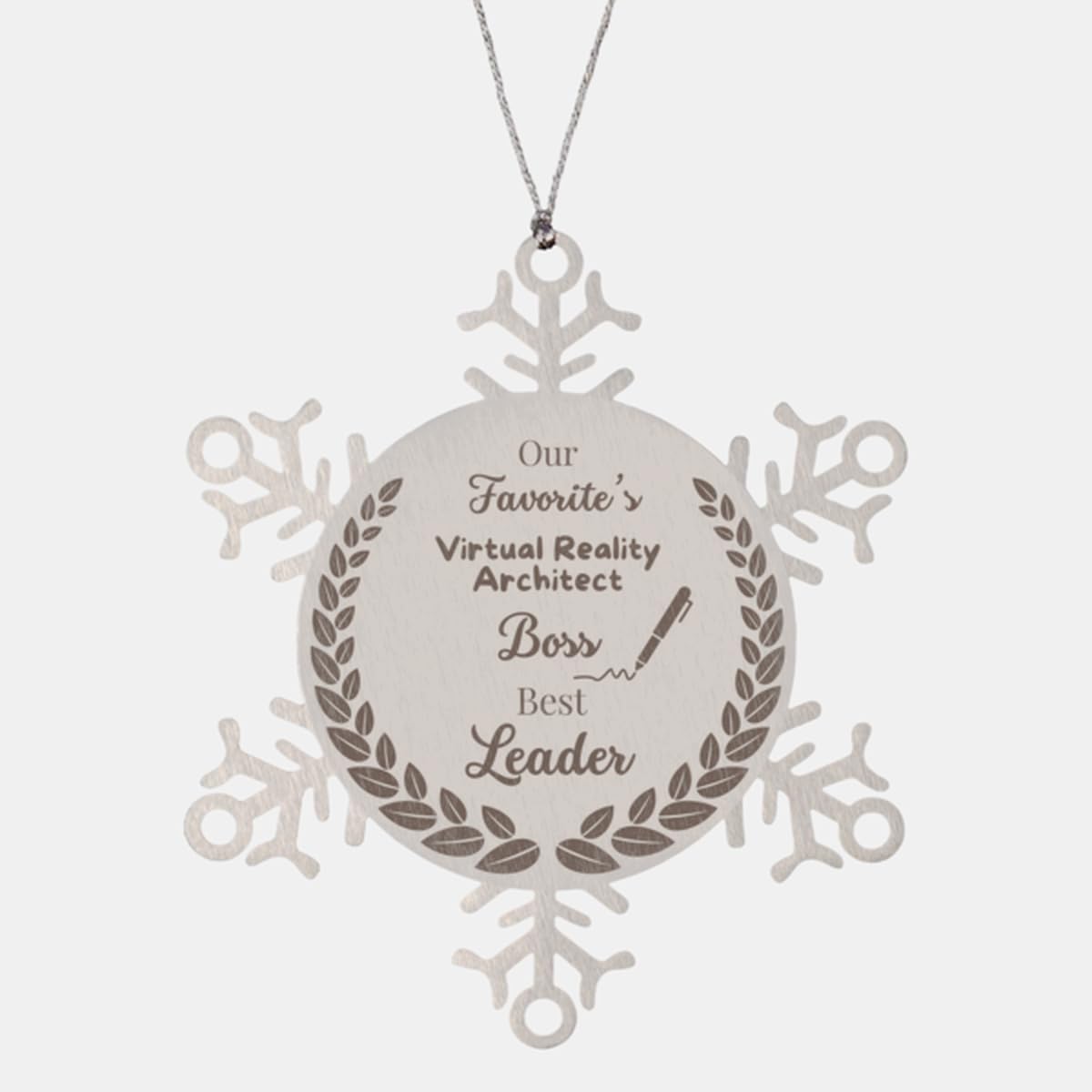 Our Favorite's Virtual Reality Architect Best Boss Ornament Gift, Gift for Coworker Friends Family, Career Gift, Retirement Gift, We Love You